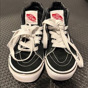 Vans Kids Black and White High-Top Sneakers